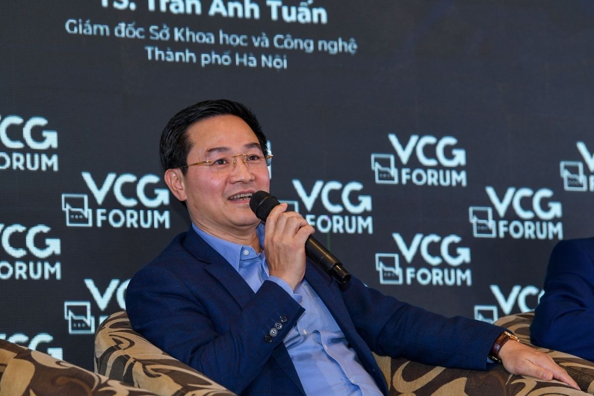 TS. Tran Anh Tuan - Giam doc So Khoa hoc va Cong nghe (KH&CN) TP. Ha Noi keu goi nhan tai quay tro lai dong gop cho Thu do. Anh: BTC