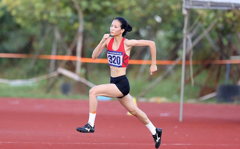Duong Thi Thao is one of the hopes of the Vietnamese athletics team at the 33rd SEA Games. Photo: Hoang Tung