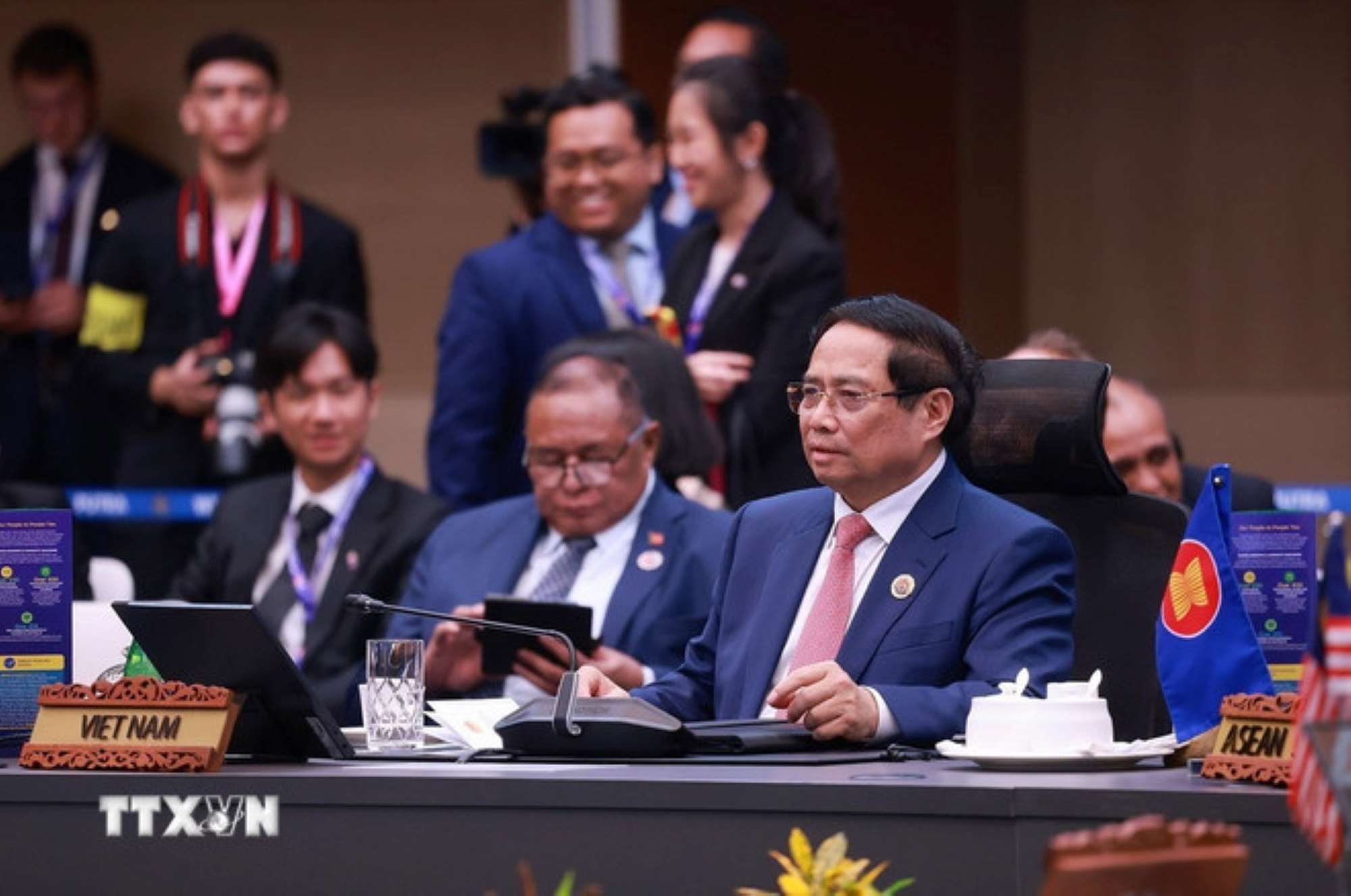 Politburo member and Prime Minister Pham Minh Chinh spoke at the 5th ASEAN - Australia Summit in October 2025. Photo: VNA