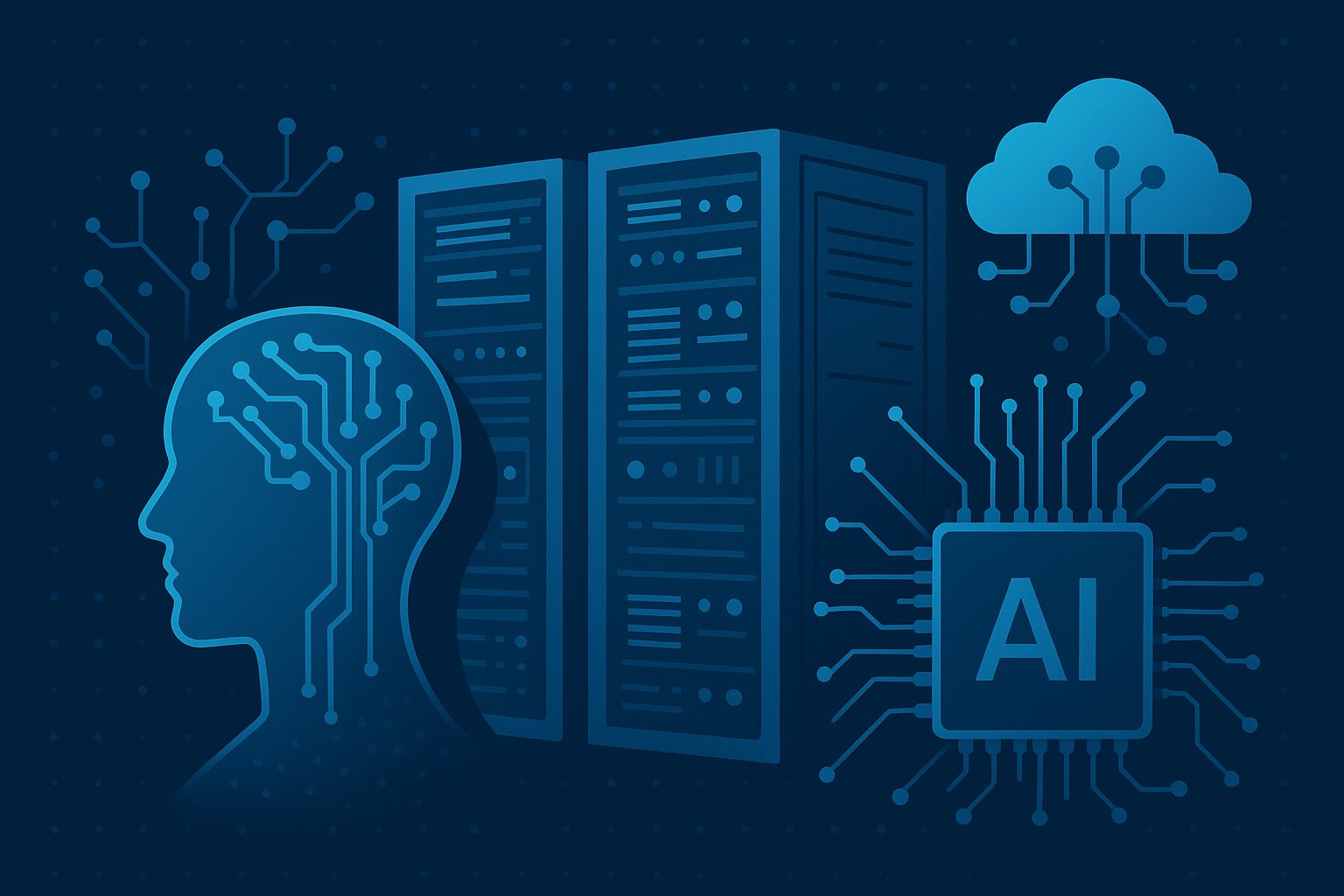 Nguoi dung sau nen tang AI Google buoc vao vi tri lanh dao moi. Do hoa: Hao Thien