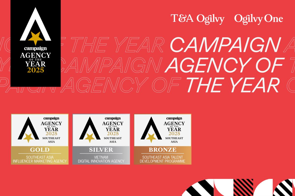The victories in 2025 continue T&A Ogilvy's impressive streak of achievements at the Campaign Asia awards. Photo: Linh Le