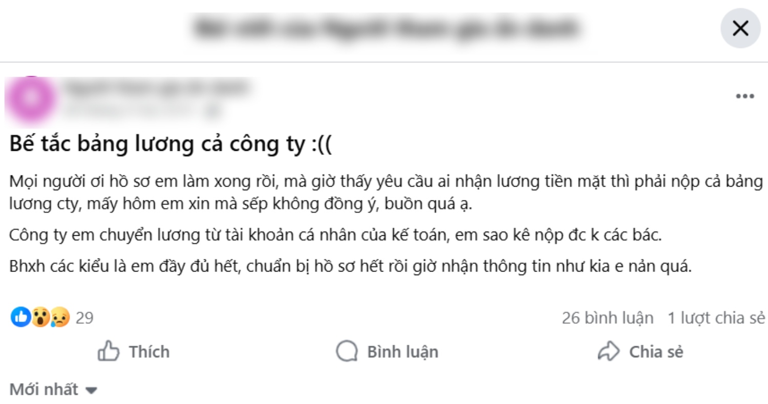 Nguoi dan phan anh gap be tac khi chu dau tu du an NOXH CT3 Kim Chung yeu cau nop ban photo bang luong ca cong ty. Anh: Nhu Ha