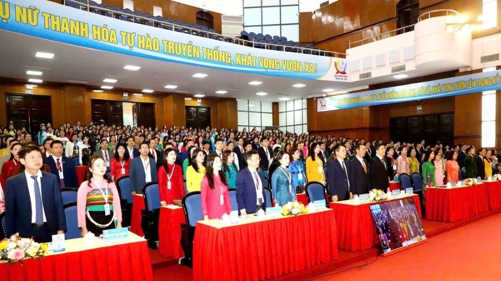 Delegates attending the 19th Congress of the Thanh Hoa Provincial Women's Union. Photo: Tran Lam