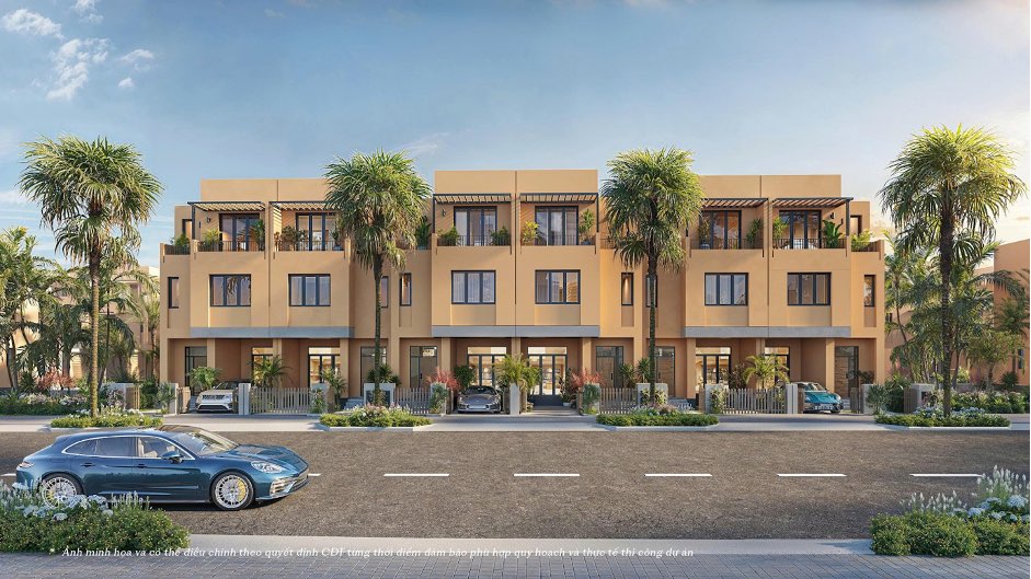 100% nha pho bien tai Song Town deu co cho dau xe rieng. Anh: KN