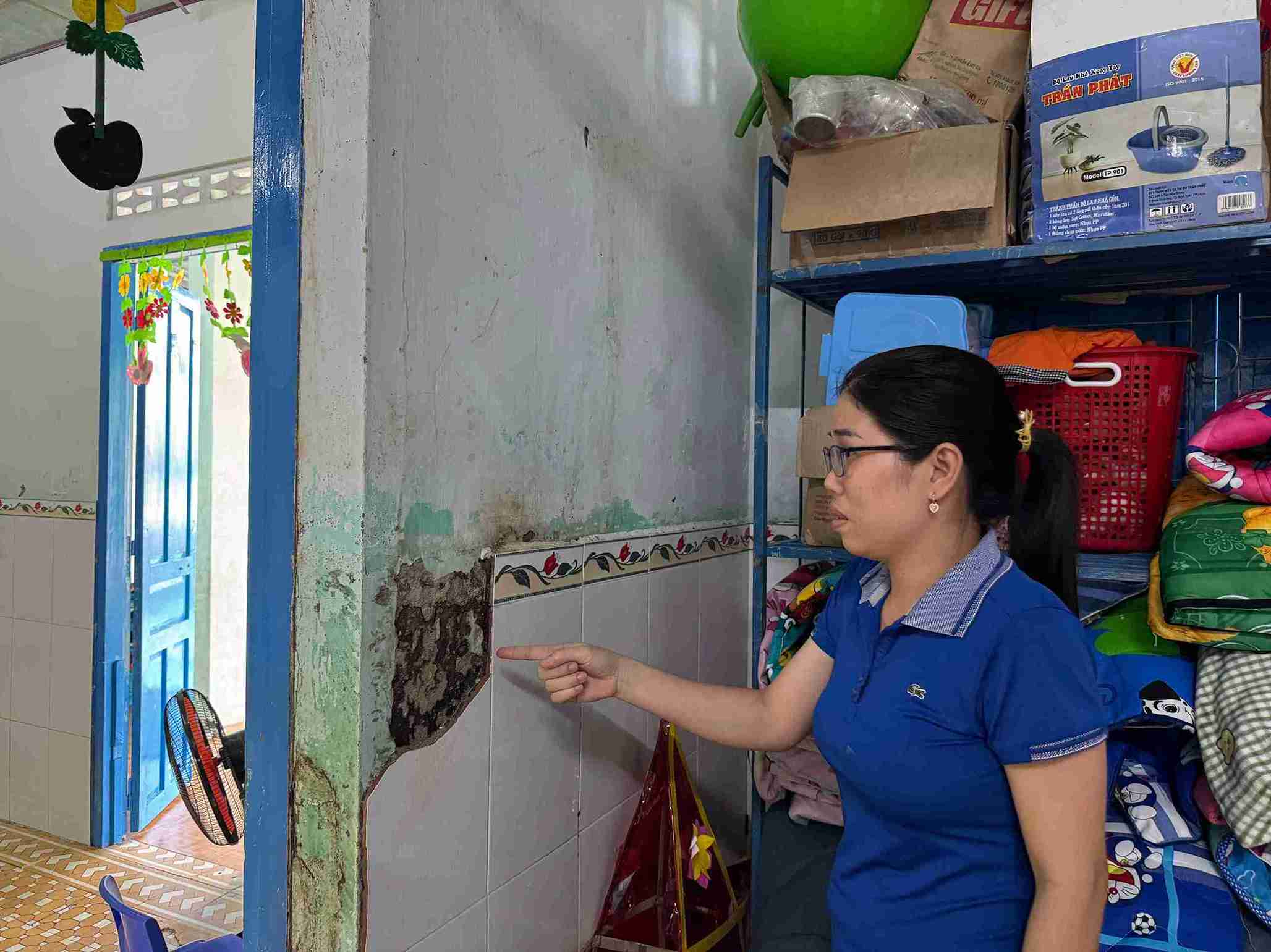 Co so truong mam non Dien An hu hong nghiem trong sau nhieu nam su dung. Anh: Huu Long