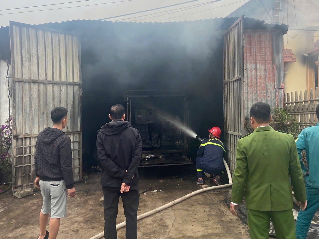 Hien truong vu chay. Ảnh: Xa Kien Hai