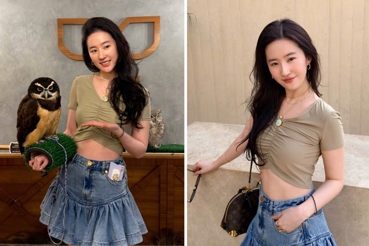 Liu Yifei attracted attention when appearing in Abu Dhabi. Photo: cut from video