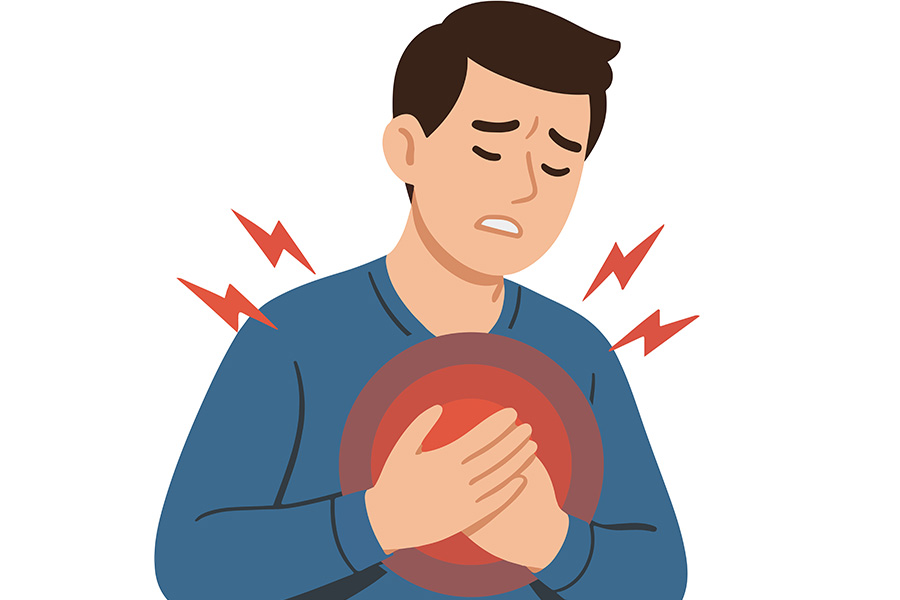 Light signs in the chest that pose a potential risk of cardiovascular disease. Graphics: Thien Nhan