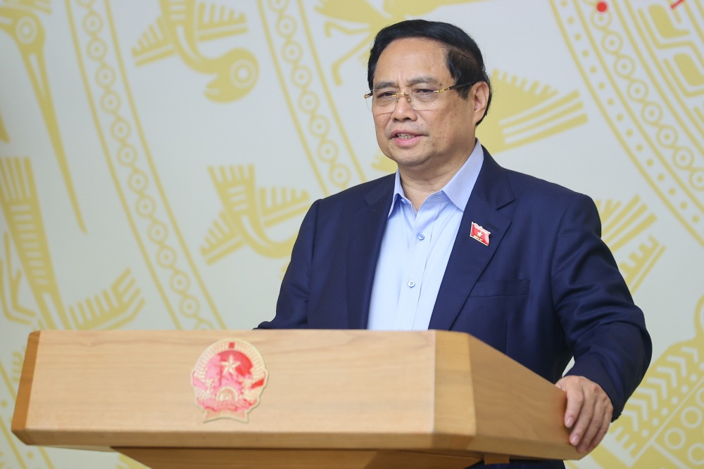 Politburo member and Prime Minister Pham Minh Chinh chaired the 3rd meeting of the Central Steering Committee on housing policy and real estate market on November 11. Photo: Nhat Bac