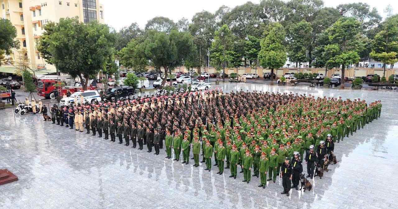 Dot nay, cac luc luong chu chot thuoc cong an tinh tap trung tran ap toi pham, dam bao an ninh trat tu tai dia ban. Anh: Cong an cung cap