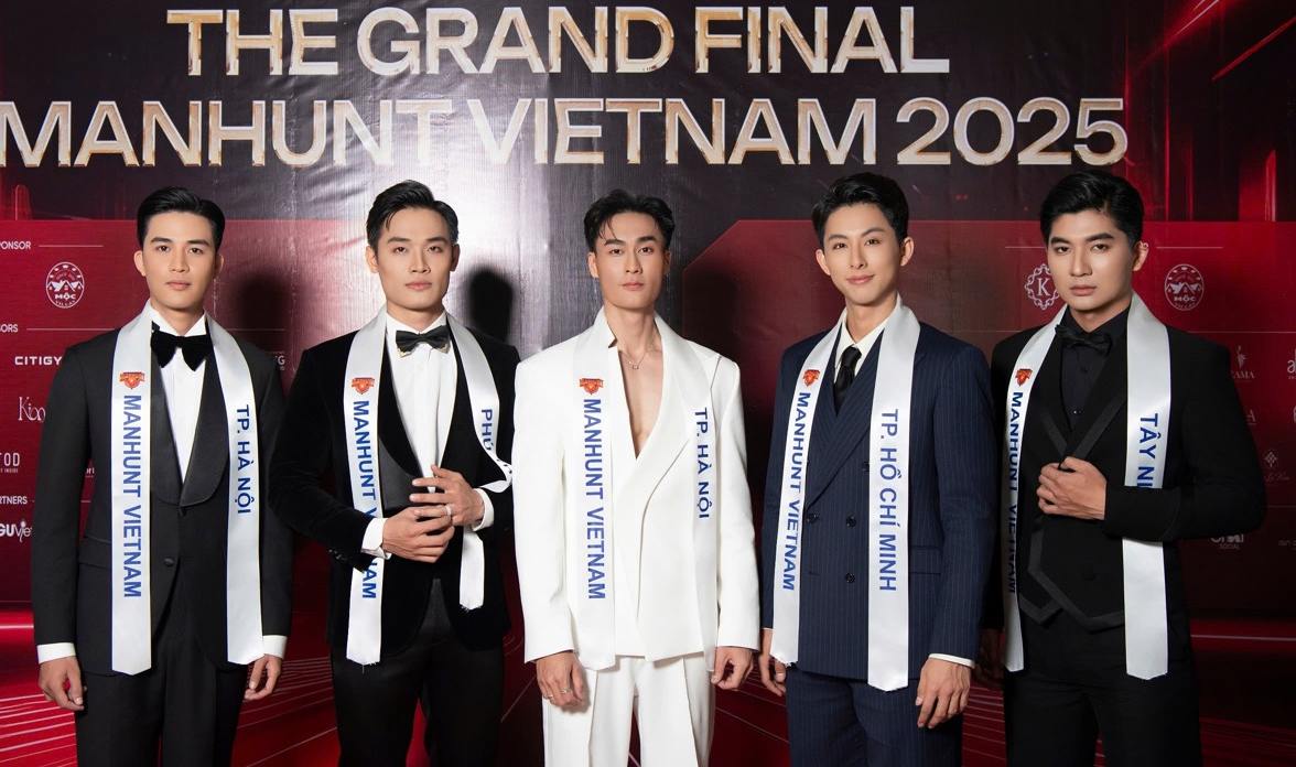 Cac thi sinh Ban Manhunt Vietnam 2025 lo dien. Anh: Ban to chuc.