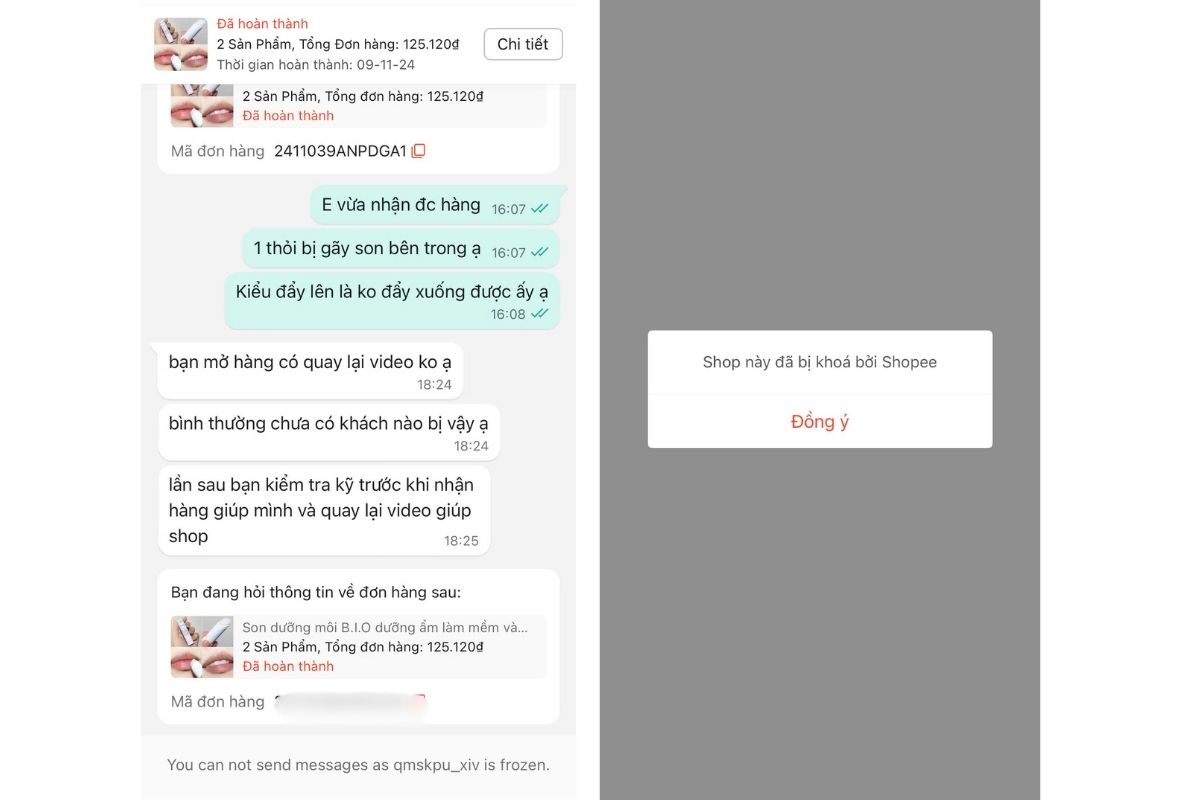 Khong chi dung lai o do, san pham bi gay nen chi Van phan anh voi cua hang. Tuy nhien, dieu chi Van nhan lai khong phai la dich vu cham soc khach hang ung y ma la su phan hoi thieu hop tac. Anh: NVCC
