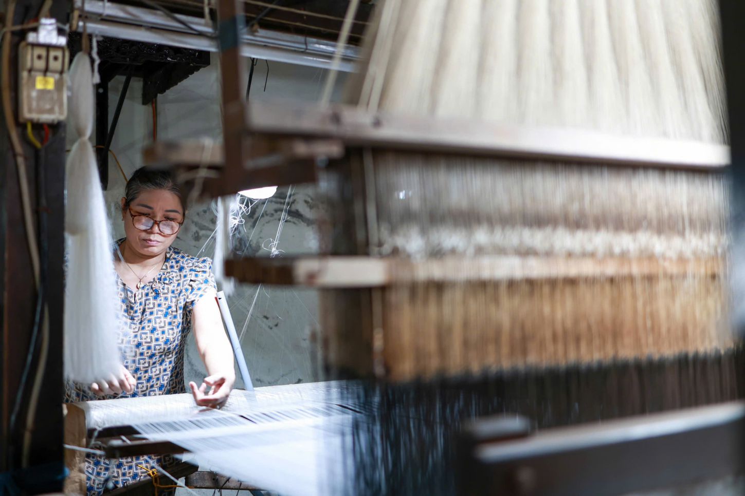 Se Uon in Van Phuc silk village. Photo: Hai Nguyen