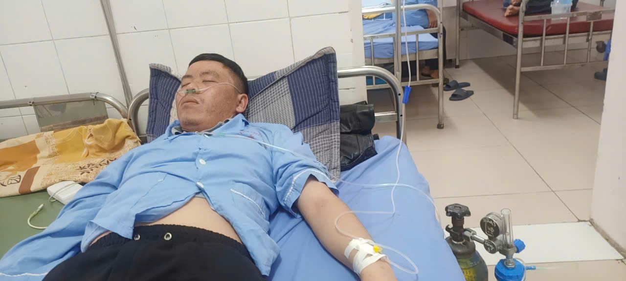 Mr. Huy continues to treat lung cancer at the Oncology Center - Thai Nguyen Central Hospital. Photo: Character provided