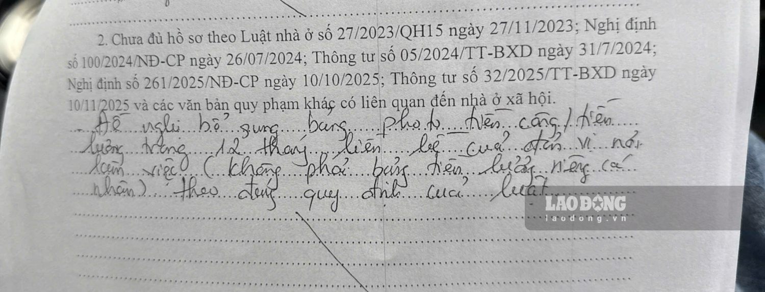 Chu dau tu tra lai ho so