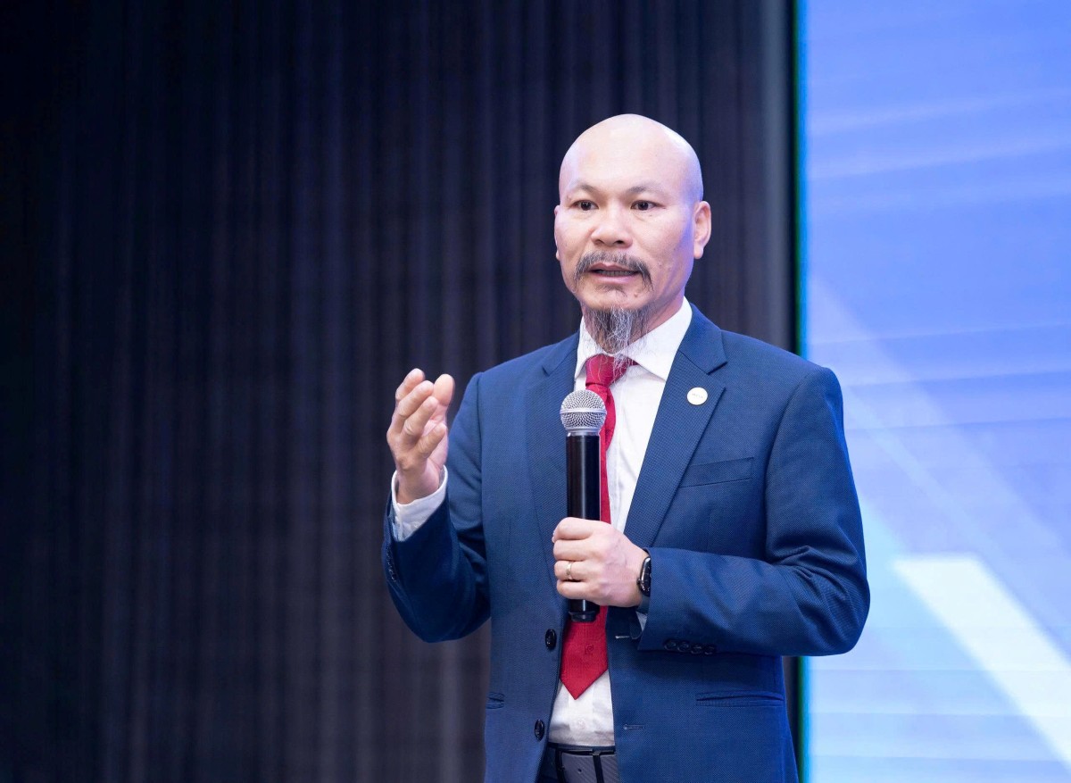 Ong Lu Thanh Long - Chu tich HDQT Tap doan MISA chia se ve dinh huong chien luoc cua MISA khi tai dinh vi thuong hieu. Anh: MISA