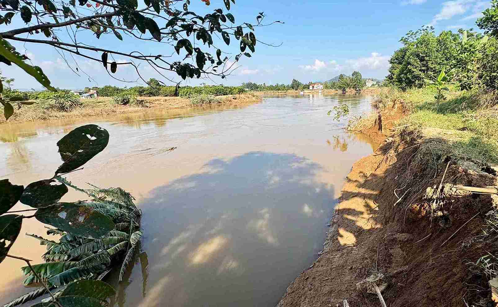 Tinh trang sat lo bo song Dong Nai tai khu vuc nay dang dien bien ngay cang phuc tap. Anh: Phuc Khanh