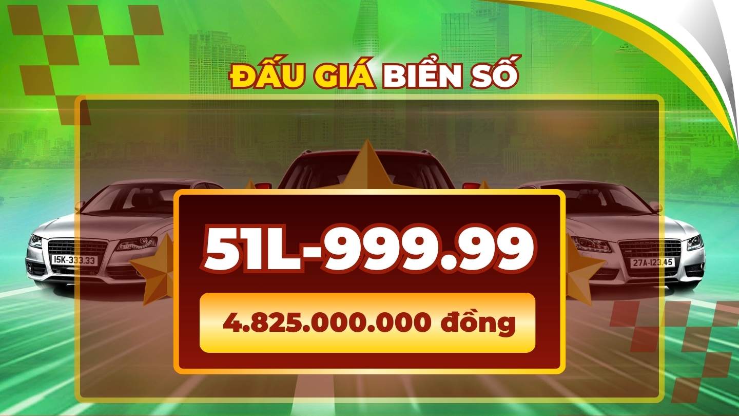 License plates worth nearly 5 billion VND in the auction on December 12