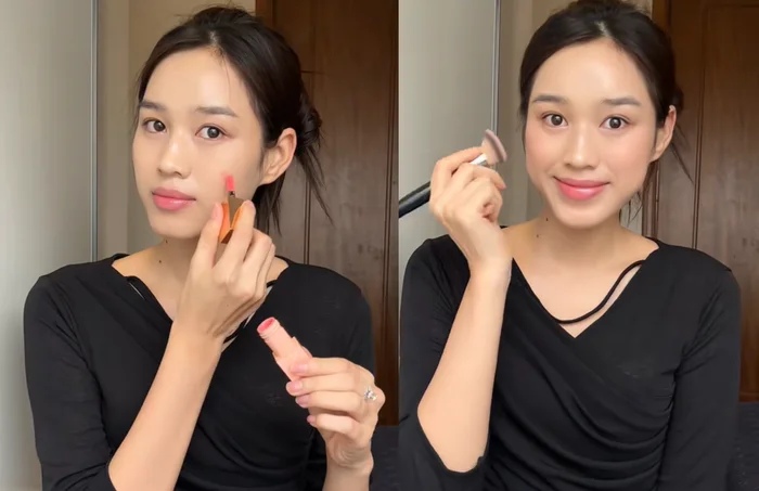 Hoa hau Do Ha huong dan trang diem. Anh: Cat tu video.