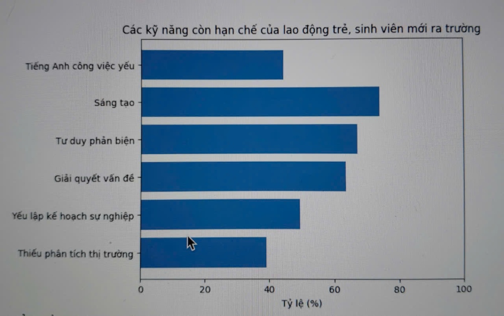 Khao sat tien hanh tren 3.000 sinh vien cho thay, sinh vien thieu kha nang phan tich thi truong voi 39,17% mo ho ve xu huong nhan luc nen kho dua ra quyet dinh dung. Anh: Quynh Chi