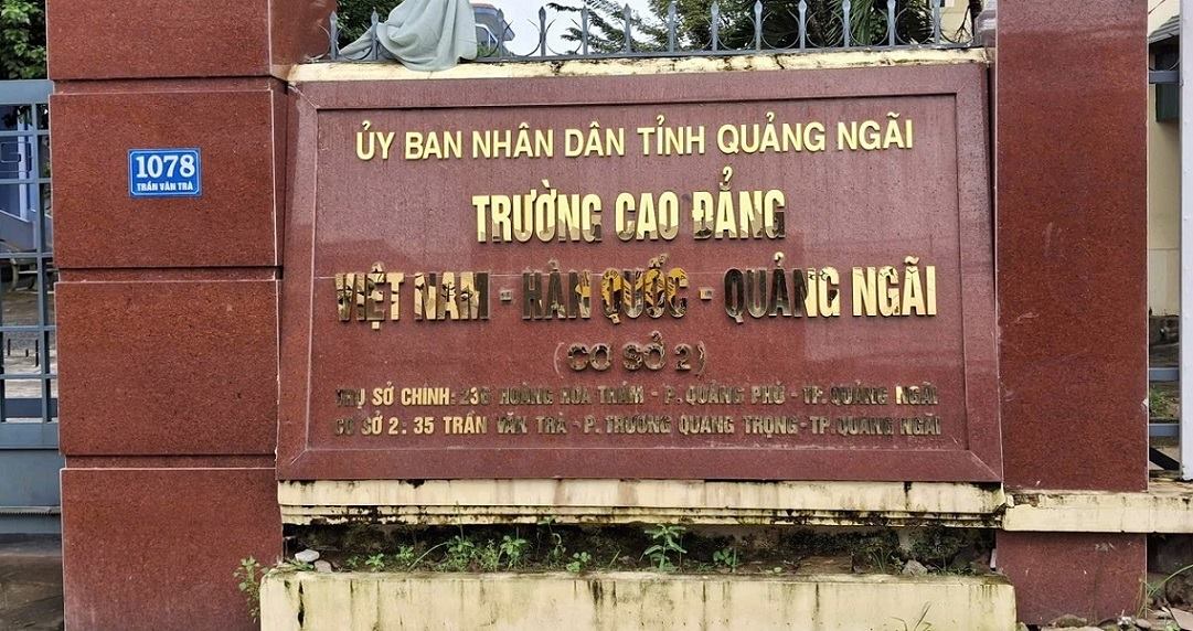 Truong Cao dang Viet Nam - Han Quoc - Quang Ngai, hoat dong theo mo hinh truong cao dang nghe cong lap, la don vi su nghiep co thu, truc thuoc UBND tinh Quang Ngai. Anh: Vien Nguyen
