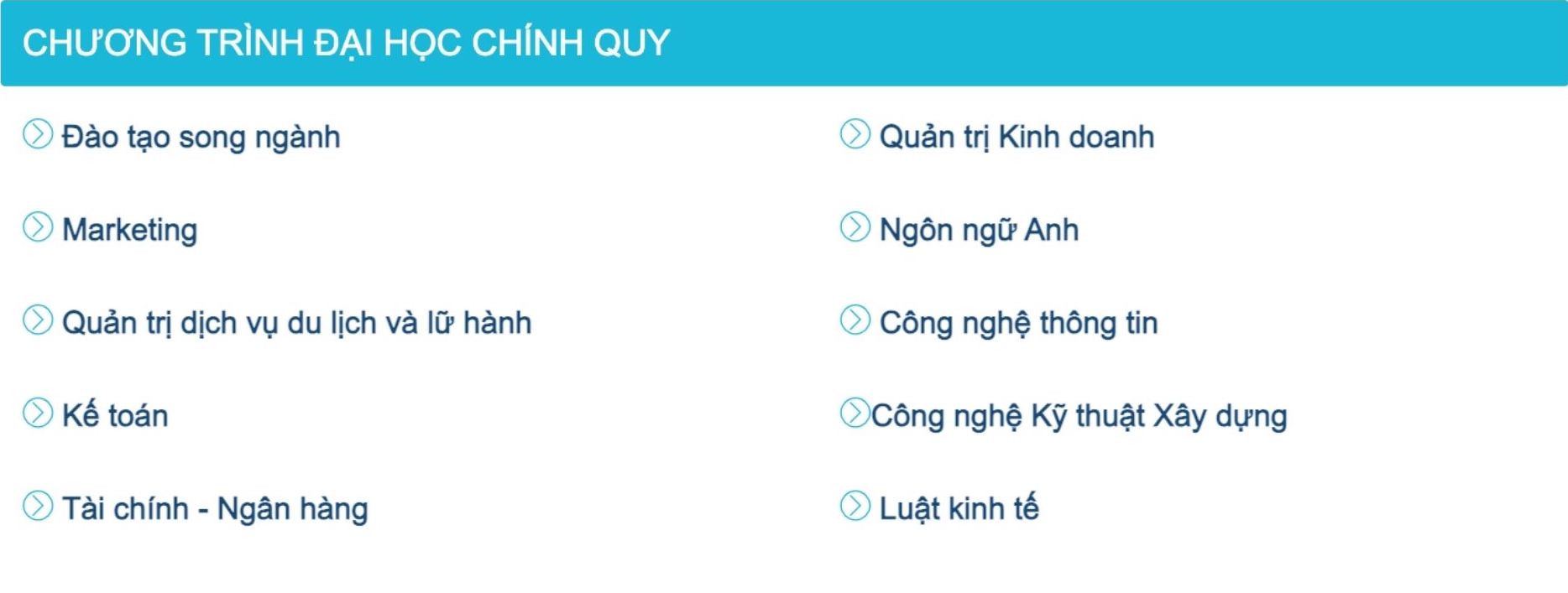 Chuong trinh dao tao he dai hoc chinh quy Truong Dai hoc Kinh te Cong nghiep Long An. Anh: Nha truong