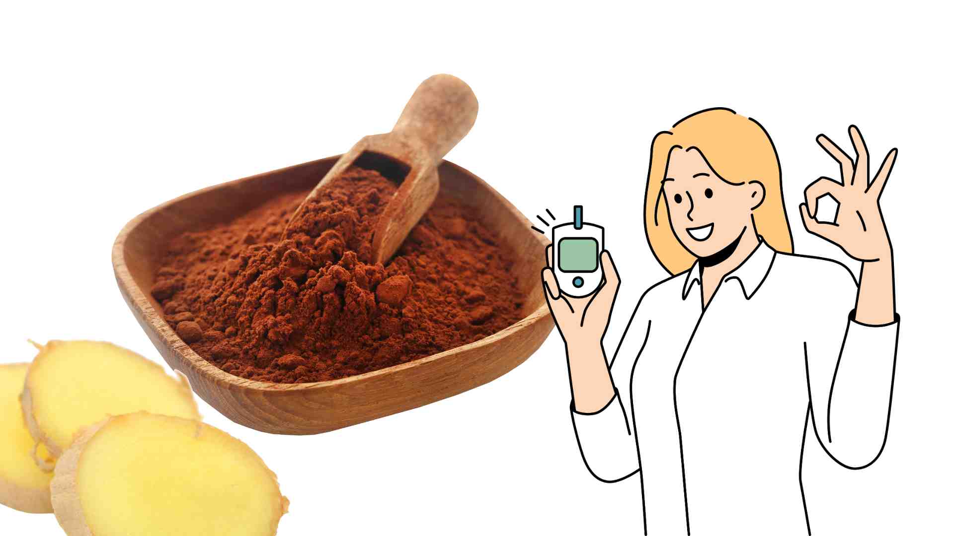 ココアと生姜を組み合わせると、血糖値を安定させるのに役立ちます。イラスト:Ha May