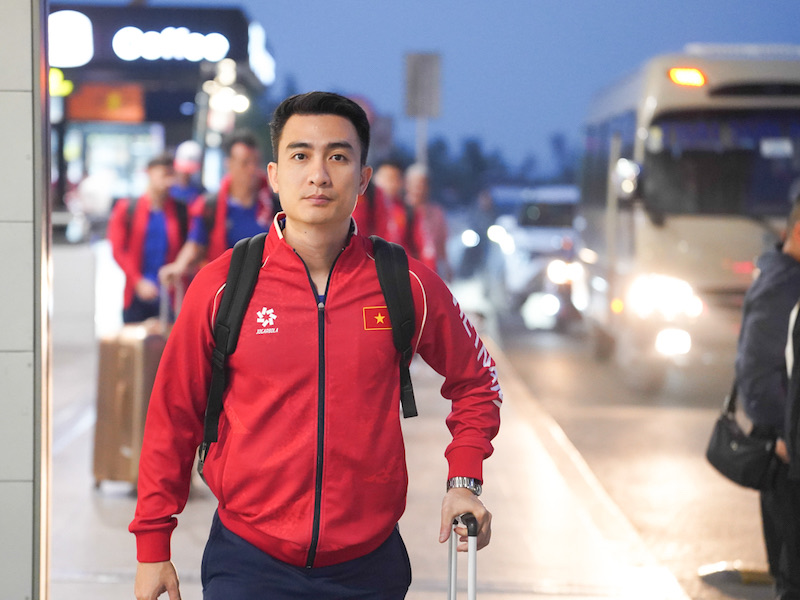 Ong Tran Anh Minh – Uy vien Ban chap hanh VFF – dam nhiem cuong vi Lanh doi cua doi tuyen futsal Viet Nam tai SEA Games 33. Anh: VFF