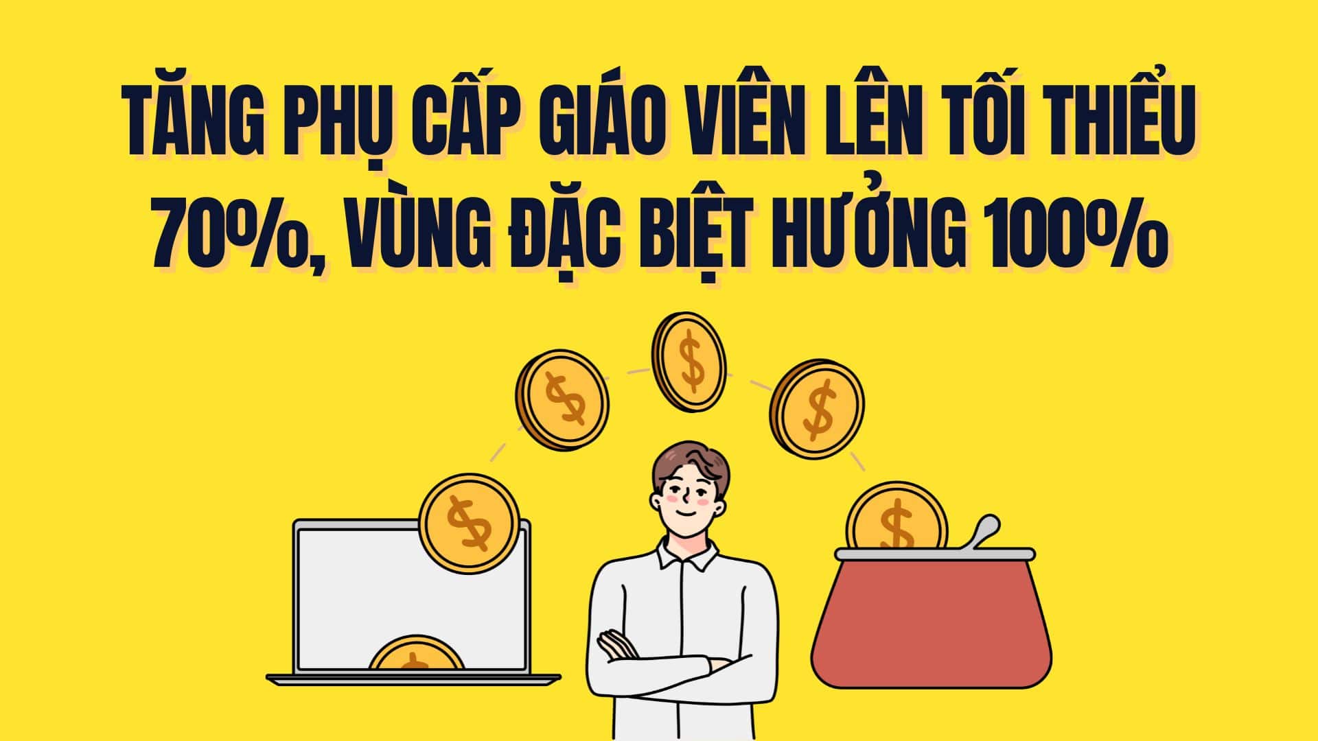Aumento del subsidio a los profesores a un minimo del 70% y las regiones especiales reciben el 100%. Grafico: Tra My