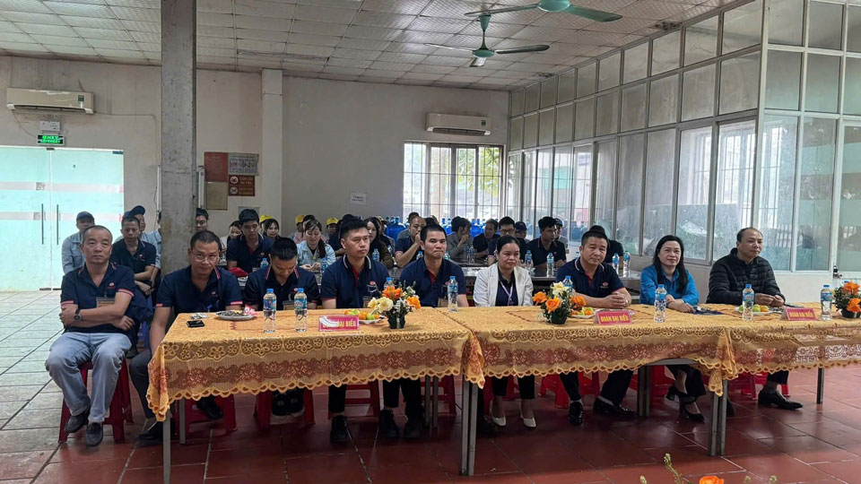 Cong doan Cong ty TNHH MTV Thien My Vinh Phuc to chuc thanh cong Dai hoi. Anh: Thanh Phong