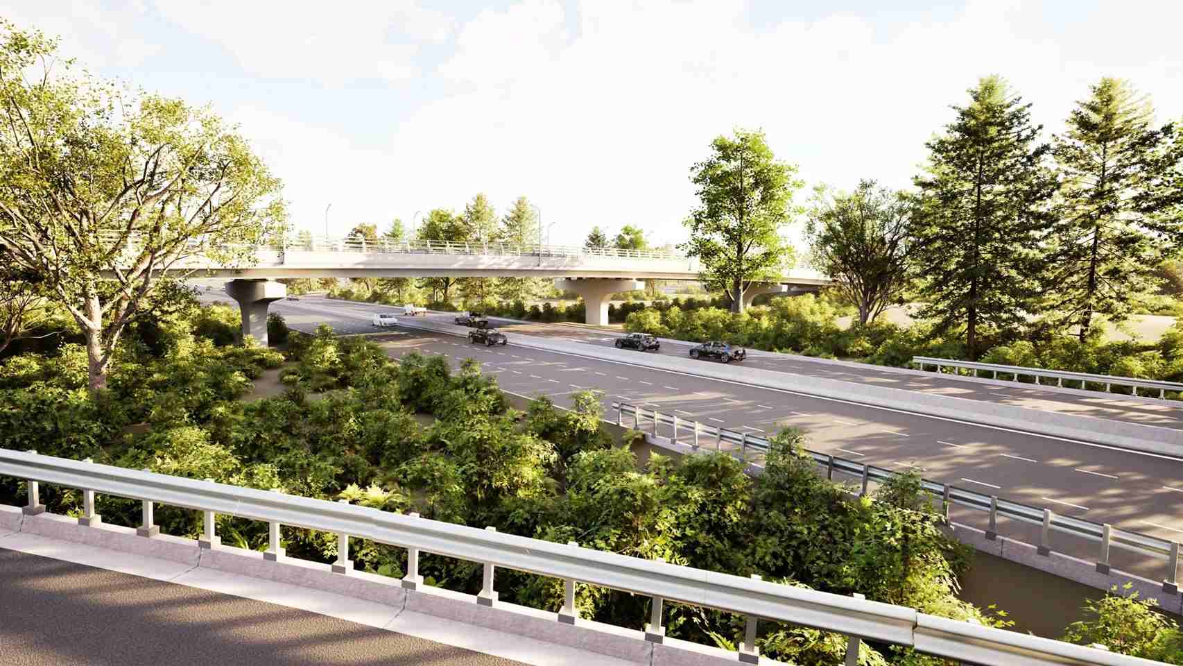 Phoi canh cau vuot ngang cao toc TPHCM - Moc Bai. Anh: Ban Giao thong TPHCM