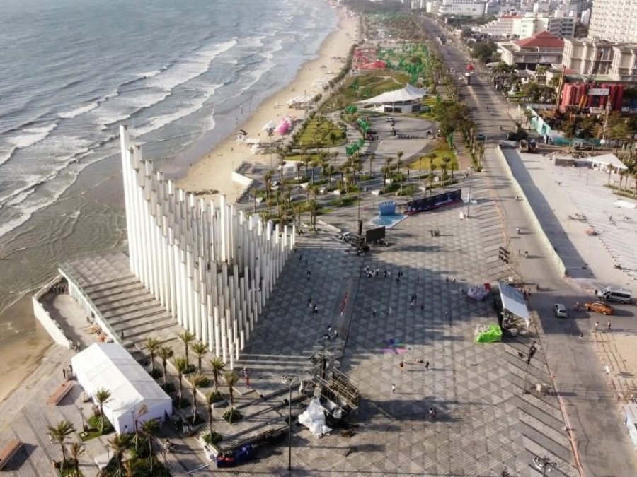 Khu vuc quang truong Tam Thang (cong vien Thuy Van) se la noi sinh hoat cong cong, to chuc cac su kien lon cua dia phuong. Anh: Hoang Nhan