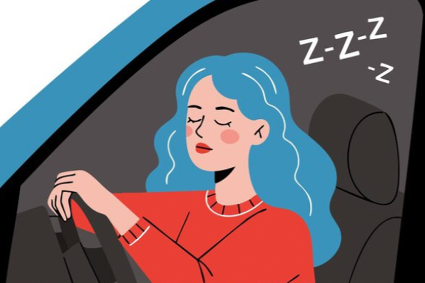 Causes and ways to stay alert when sleeping on the road. Graphics: Thien Nhan