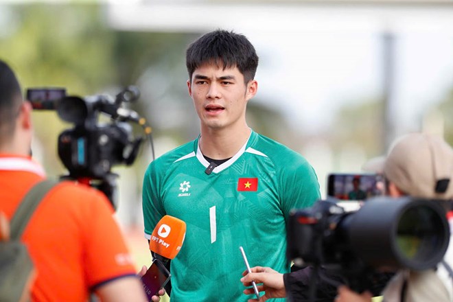 Thủ môn U22 Việt Nam quyết giữ sạch lưới ở bán kết SEA Games 33