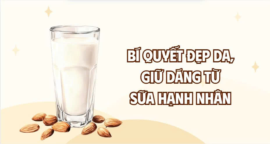 Secret to beautiful skin, keeping your figure from almond milk