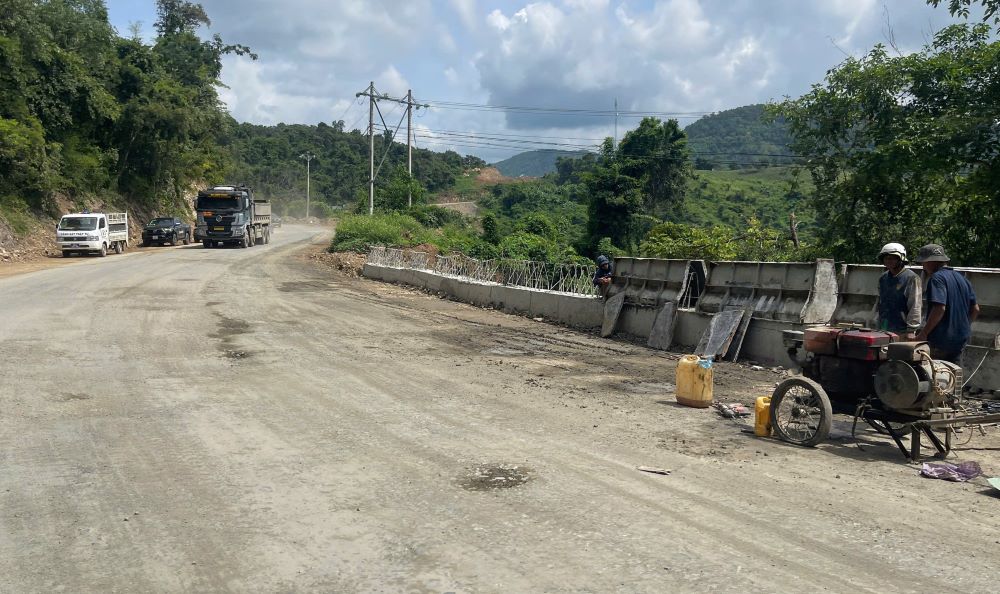 A construction site on National Highway 28B. Photo: Duy Tuan