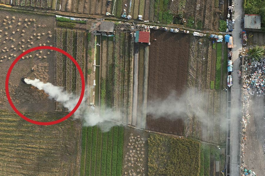 Traces of Hanoi air pollution by UAVs and satellite images