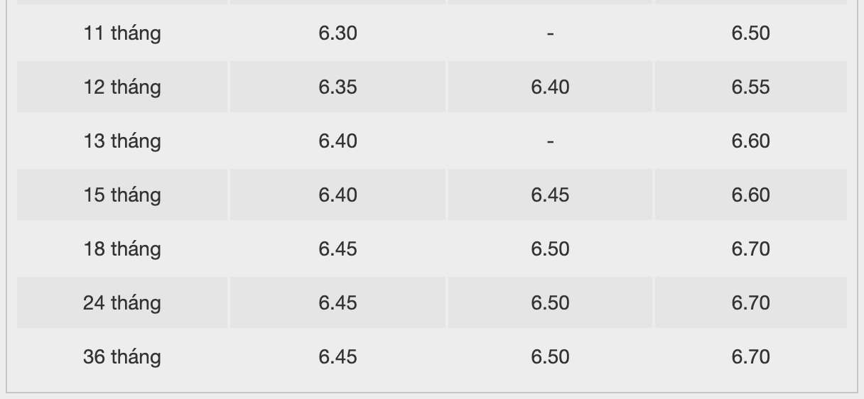 Bieu lai suat tiet kiem dien tu BacABank. Anh: BacABank  