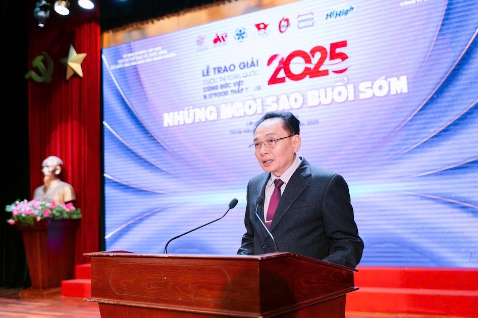 Ong Nguyen Huu Phuoc - Tong Bien tap Tap chi The thao va Cuoc song, Truong Ban To chuc cuoc thi. Anh: BTC