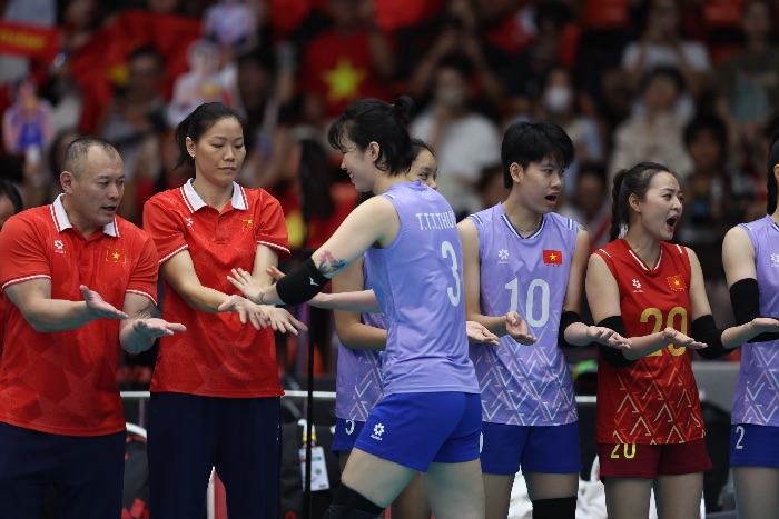 Chieu 14.12, tuyen bong chuyen nu Viet Nam cham tran Philippines o ban ket SEA Games 33.