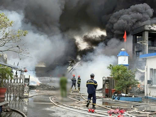 Escena del incendio. Foto: Policia de Hai Phong