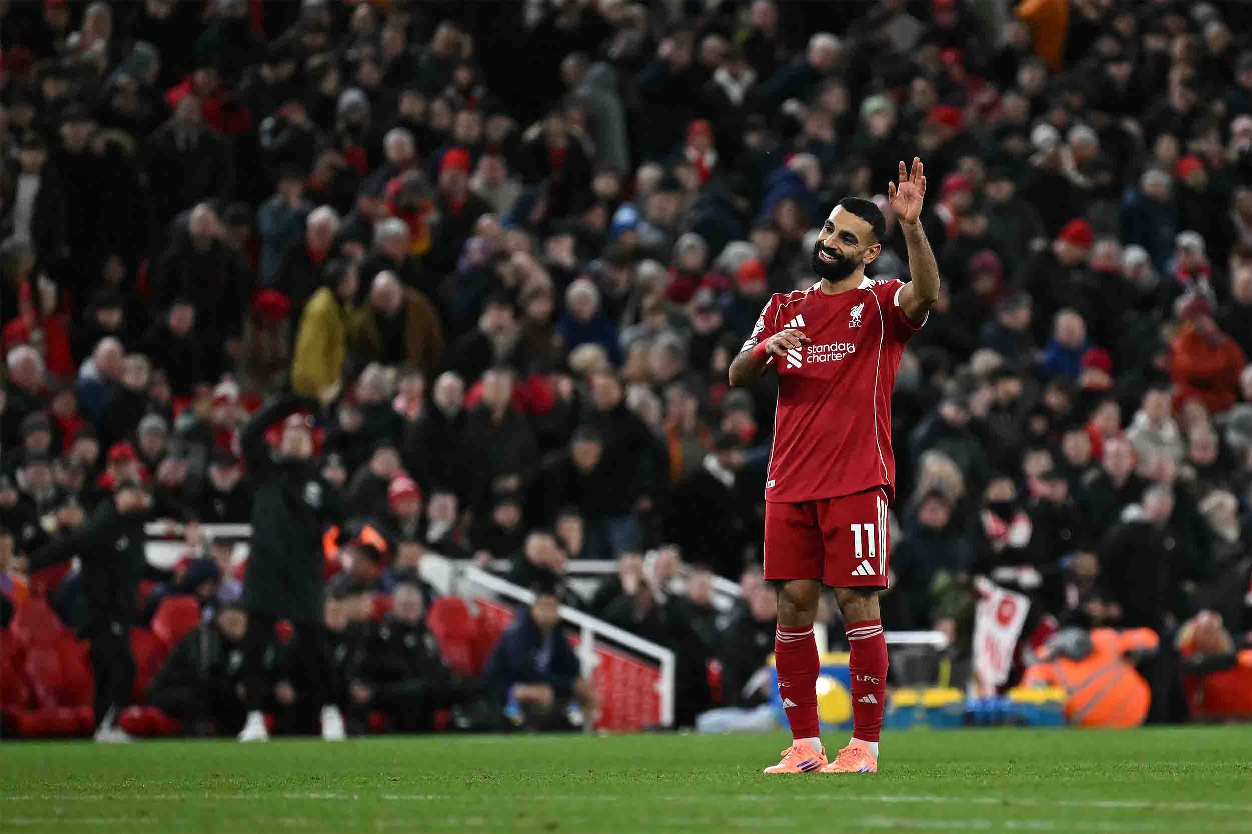Mohamed Salah ha vuelto a jugar tras el escandalo. Foto: AFP