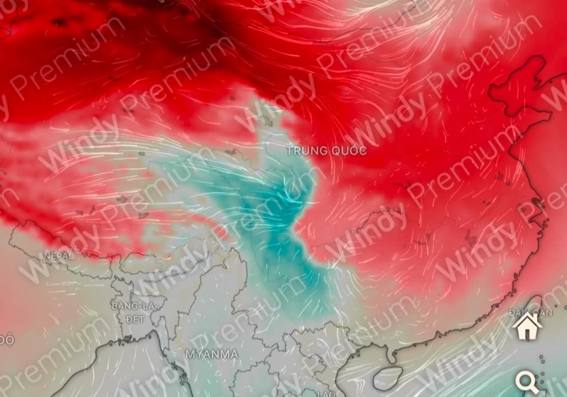 Strong cold air forecast after Christmas. Photo: Windy