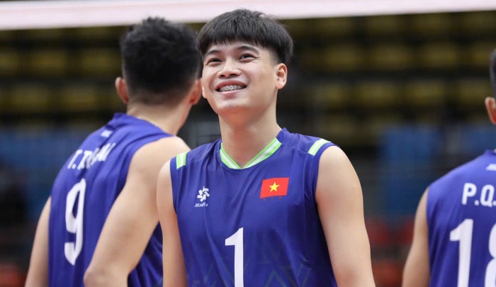 Chuyền hai Đinh Văn Duy góp công lớn giúp tuyển bóng chuyền nam Việt Nam vào bán kết SEA Games 33. Ảnh: Bóng chuyền Việt Nam