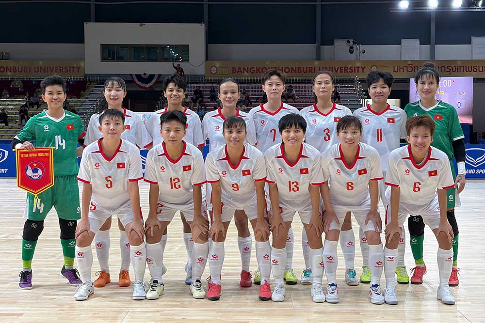 The Vietnam women's futsal team maintains its 11th place in the world. Photo: VFF