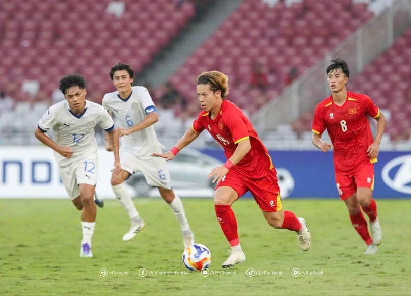 Lan gan nhat hai doi cham tran la o ban ket giai U23 Dong Nam A 2025 va chien thang thuoc ve doan quan cua huan luyen vien Kim Sang-sik. Anh: VFF