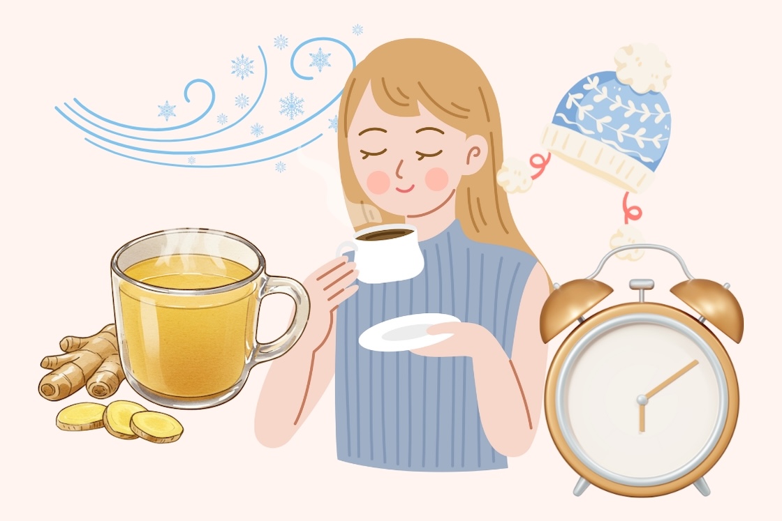 The golden time to drink ginger tea to increase anti-inflammatory effect in winter