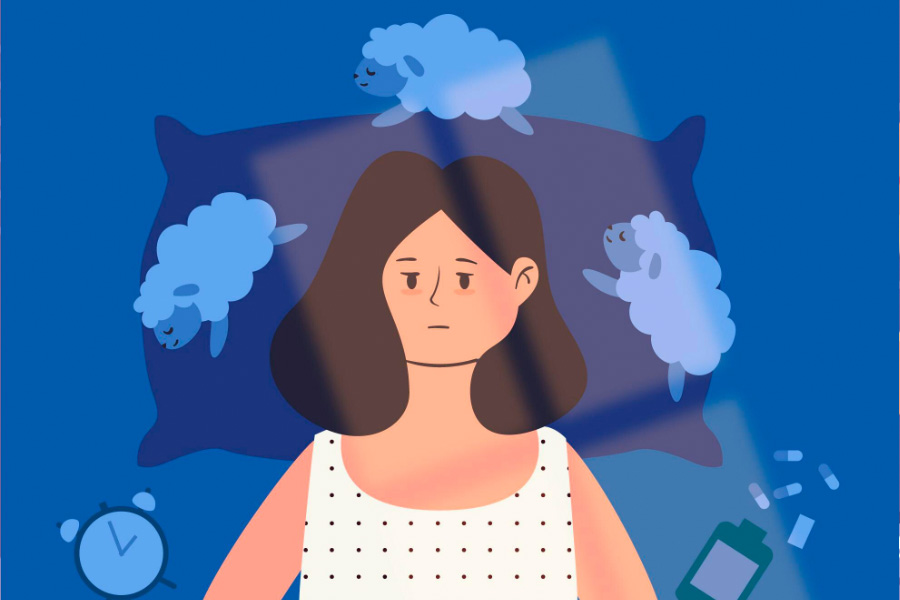 Cortisol imbalance and night alertness, daytime fatigue. Graphics: Thien Nhan