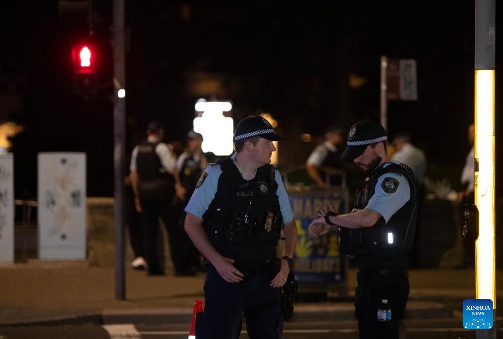 Police near the scene of a shooting in Bondi, Sydney, Australia, on December 14, 2025. Photo: Xinhua