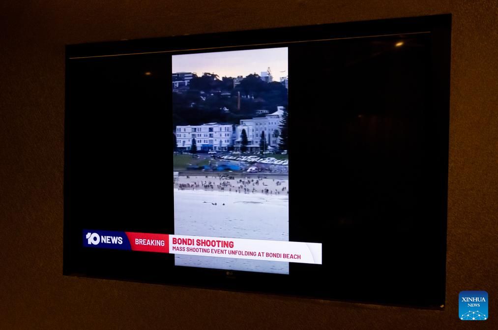 Vu xa sung xay ra o bai bien Bondi, noi khoang 1.000 nguoi tham du su kien Hanukkah. Anh: Xinhua